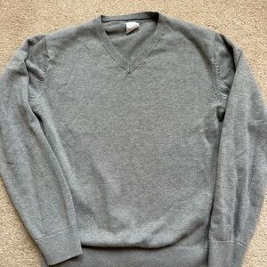 Gray V-Neck Sweater